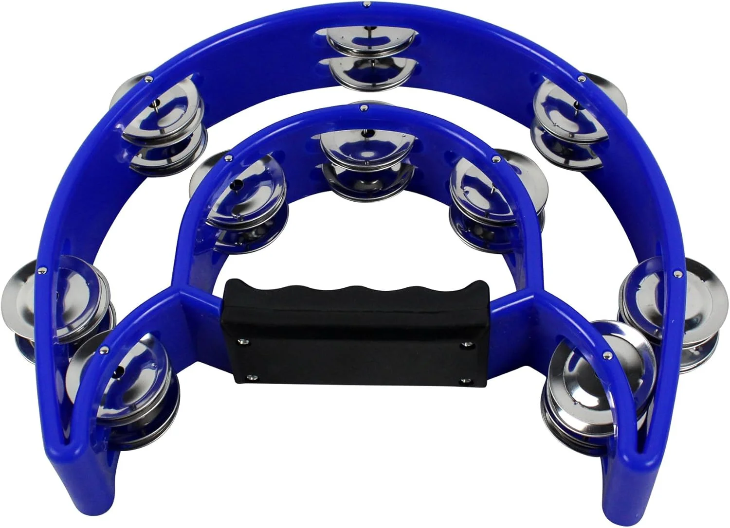 دف نیمه ماه YMC با دسته آسان و 20 زنگوله - آبی دف نیمه ماه YMC با دسته آسان و 20 زنگوله - آبی