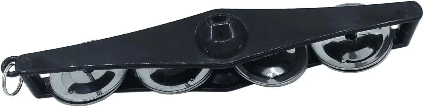 دف زنگی انگشتی کوبهای با 4 زنگ فولادی، دف زنگی انگشتی پلاستیکی برای نوازندگان درام، تمرین نوازندگان گروه، نمایشهای آکوستیک، ضبط استودیویی مشکی دف زنگی انگشتی کوبهای با 4 زنگ فولادی، دف زنگی انگشتی پلاستیکی برای نوازندگان درام، تمرین نوازندگان گروه، نمایشهای آکوستیک، ضبط استودیویی مشکی