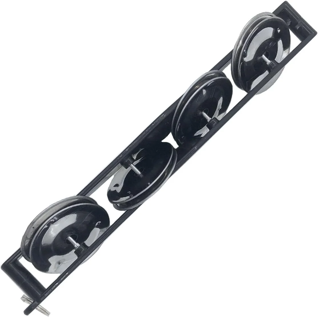 دف زنگی انگشتی کوبهای با 4 زنگ فولادی، دف زنگی انگشتی پلاستیکی برای نوازندگان درام، تمرین نوازندگان گروه، نمایشهای آکوستیک، ضبط استودیویی مشکی دف زنگی انگشتی کوبهای با 4 زنگ فولادی، دف زنگی انگشتی پلاستیکی برای نوازندگان درام، تمرین نوازندگان گروه، نمایشهای آکوستیک، ضبط استودیویی مشکی