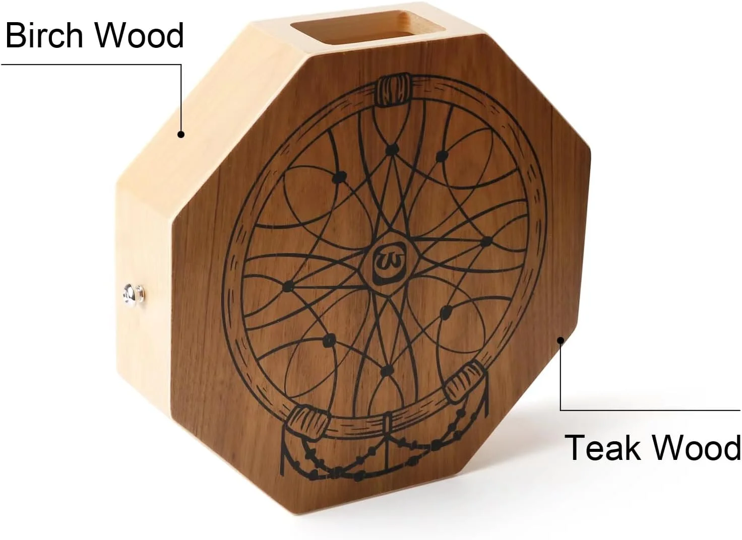کاخن درام دو رنگ – درام چوبی قابل حمل با بند قابل تنظیم (30 تا 50 اینچ)، انواع صدای منحصر به فرد، قهوه ای طبیعی، ایده آل برای اجراهای آکوستیک و رویدادهای فضای باز کاخن درام دو رنگ – درام چوبی قابل حمل با بند قابل تنظیم (30 تا 50 اینچ)، انواع صدای منحصر به فرد، قهوه ای طبیعی، ایده آل برای اجراهای آکوستیک و رویدادهای فضای باز