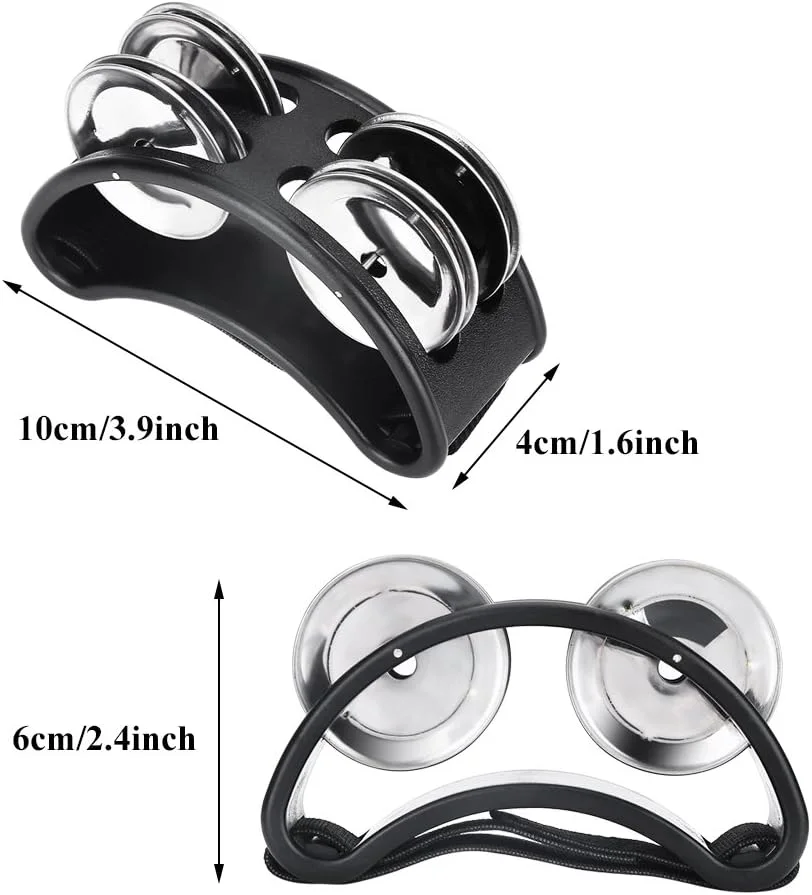 دف پایی، دف پایی سه رنگ با زنگوله های فولادی برای ساز کوبه ای (مشکی) دف پایی، دف پایی سه رنگ با زنگوله های فولادی برای ساز کوبه ای (مشکی)