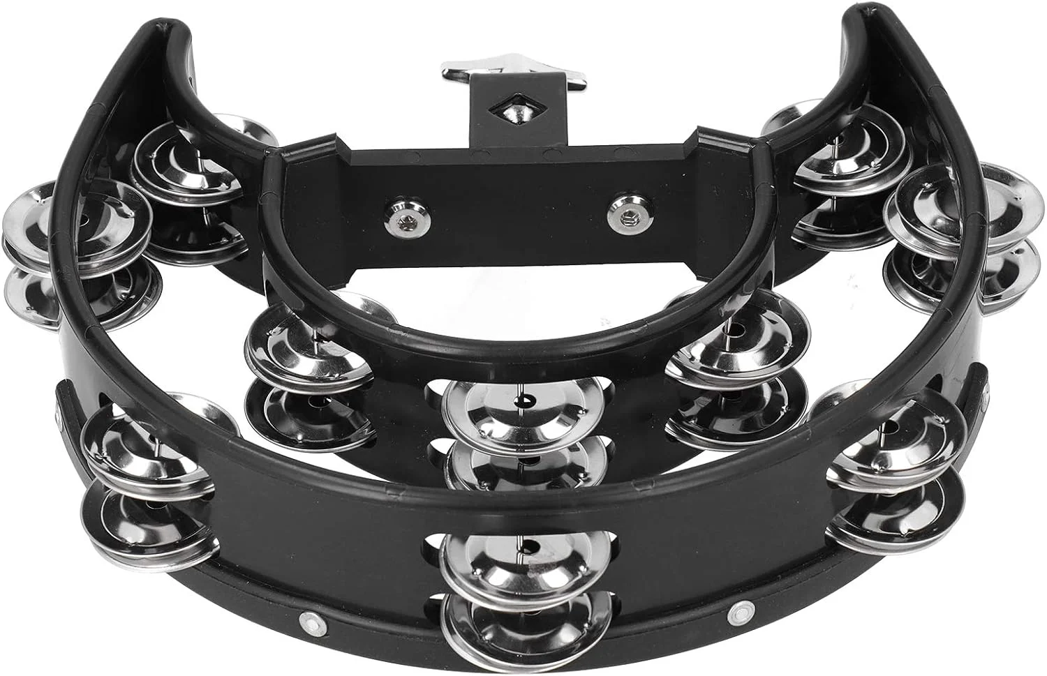 دف زنگی سنج دار چند منظوره برای درام، زنگ دستی جغجغه ای با زنگ های دو ردیفه