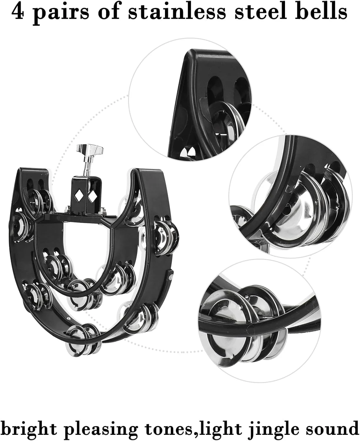 دف دایره ای برای درام، دف دایره ای Hi Hat برای درام، زنگ دستی چند منظوره، جغجغه، زنگ های دو ردیفه شل با پیچ و مهره نصب برای نوازندگان درام و گیتار دف دایره ای برای درام، دف دایره ای Hi Hat برای درام، زنگ دستی چند منظوره، جغجغه، زنگ های دو ردیفه شل با پیچ و مهره نصب برای نوازندگان درام و گیتار