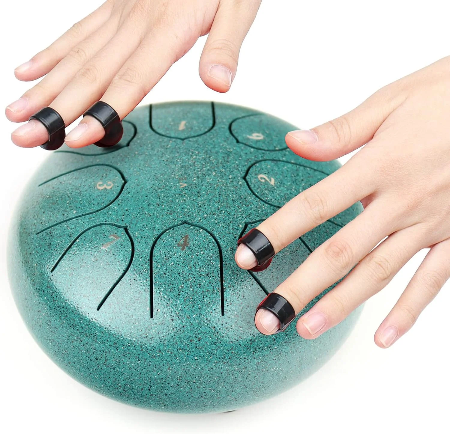 درام باران REGIS برای فضای باز، درام زبانی فولادی 8 نت 6 اینچی، درام تانک چاکرا فولادی به همراه کیف مسافرتی پد دار و چکش‌ها، هدیه ای برای آموزش موسیقی، سرگرمی، مدیتیشن، یوگا و ذن (مالاکیت)