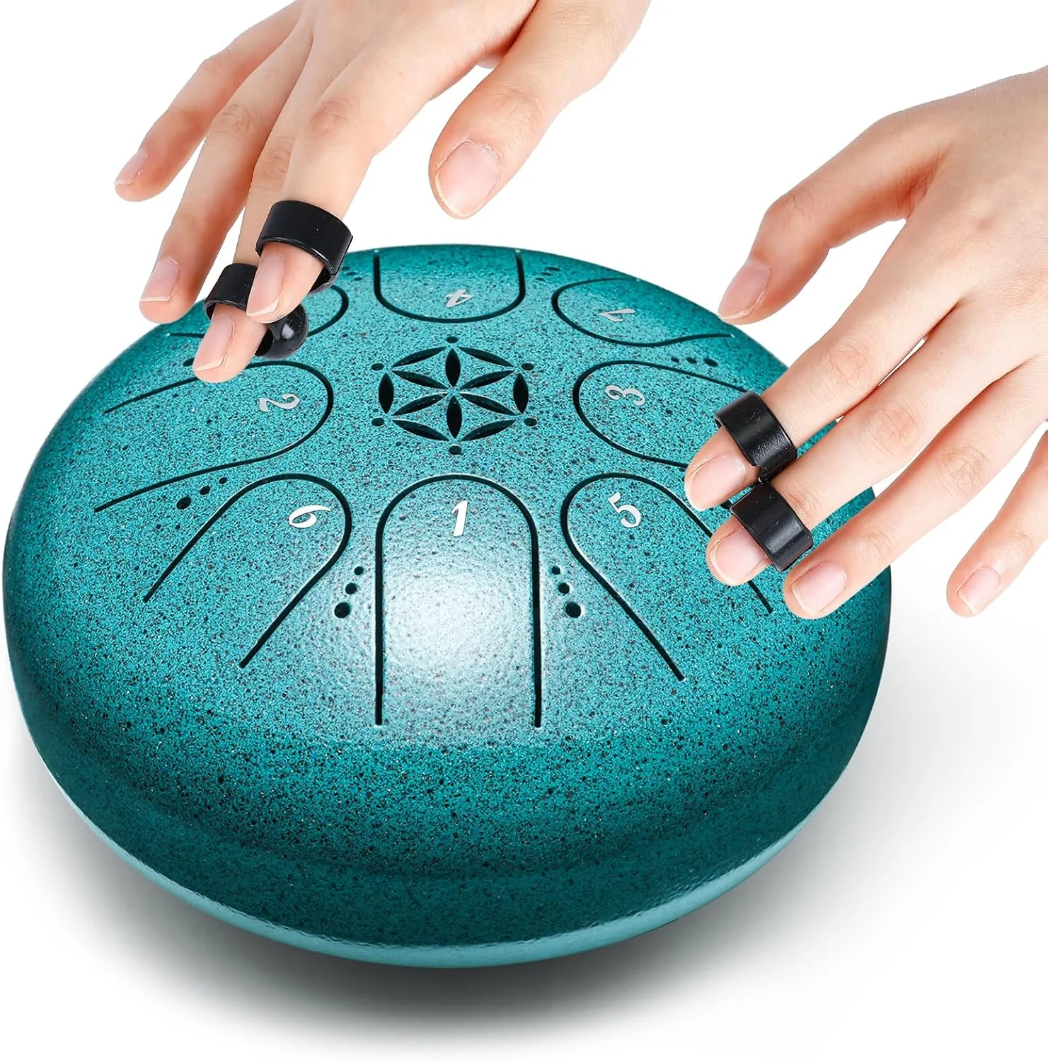 ساز کوبه ای تانگ درام استیل: ساز موسیقی 8 نت 6 اینچی، هدیه موسیقی برای دوستان خانوادگی (مالاکیت)