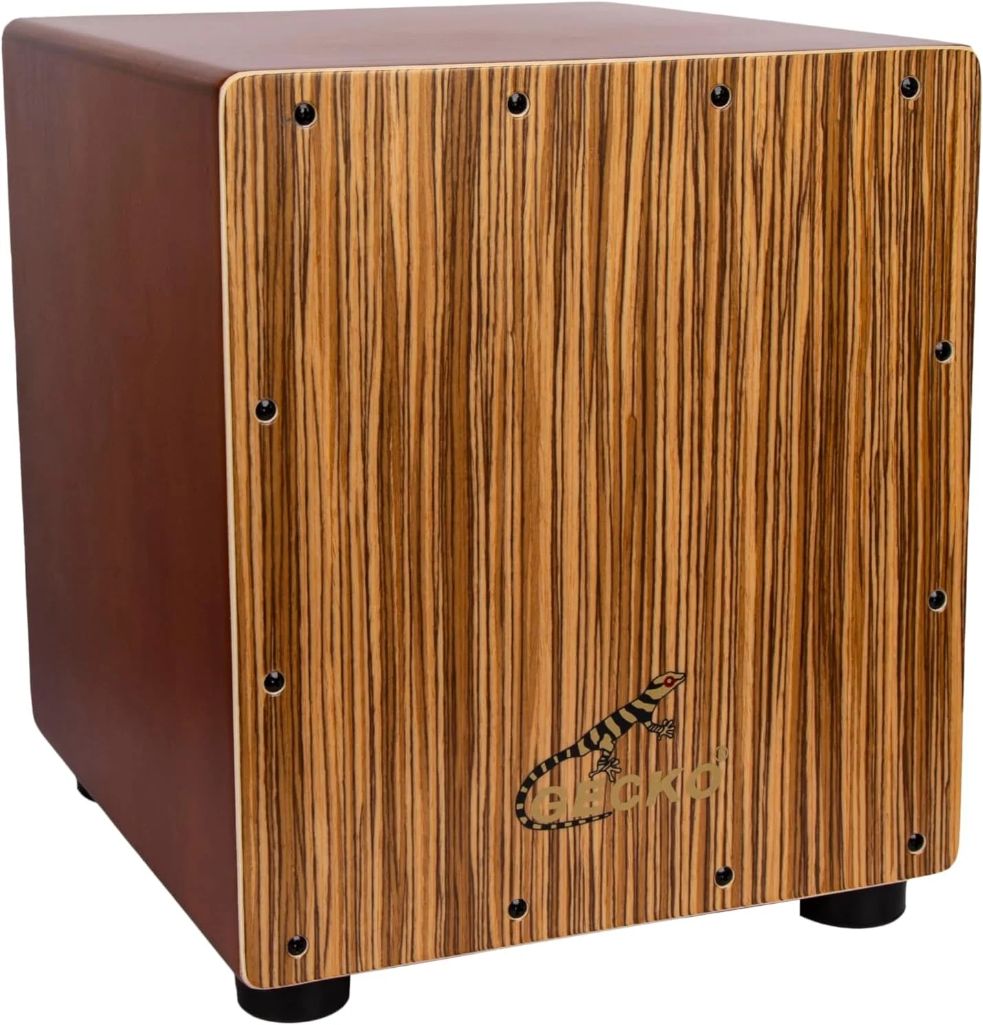 جعبه کاخن گکو با صدای اسنر و باس برای موسیقی آکوستیک، ساز کوبه ای با سیم های گیتار قابل تنظیم داخلی برای مبتدیان و حرفه ای ها، اندازه جمع و جور