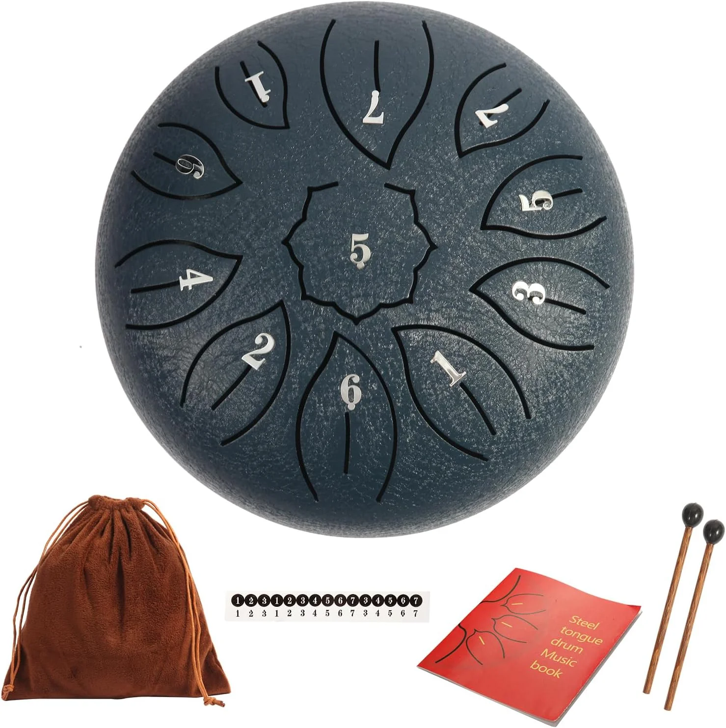 درام زبانی فولادی 6 اینچی 11 نت، درام زبانی دو صدایی، درام چاکرا برای باران، درام باران با چکش برای آموزش موسیقی، سرگرمی، مدیتیشن ذن، هدایای یوگا (آبی تیره) درام زبانی فولادی 6 اینچی 11 نت، درام زبانی دو صدایی، درام چاکرا برای باران، درام باران با چکش برای آموزش موسیقی، سرگرمی، مدیتیشن ذن، هدایای یوگا (آبی تیره)