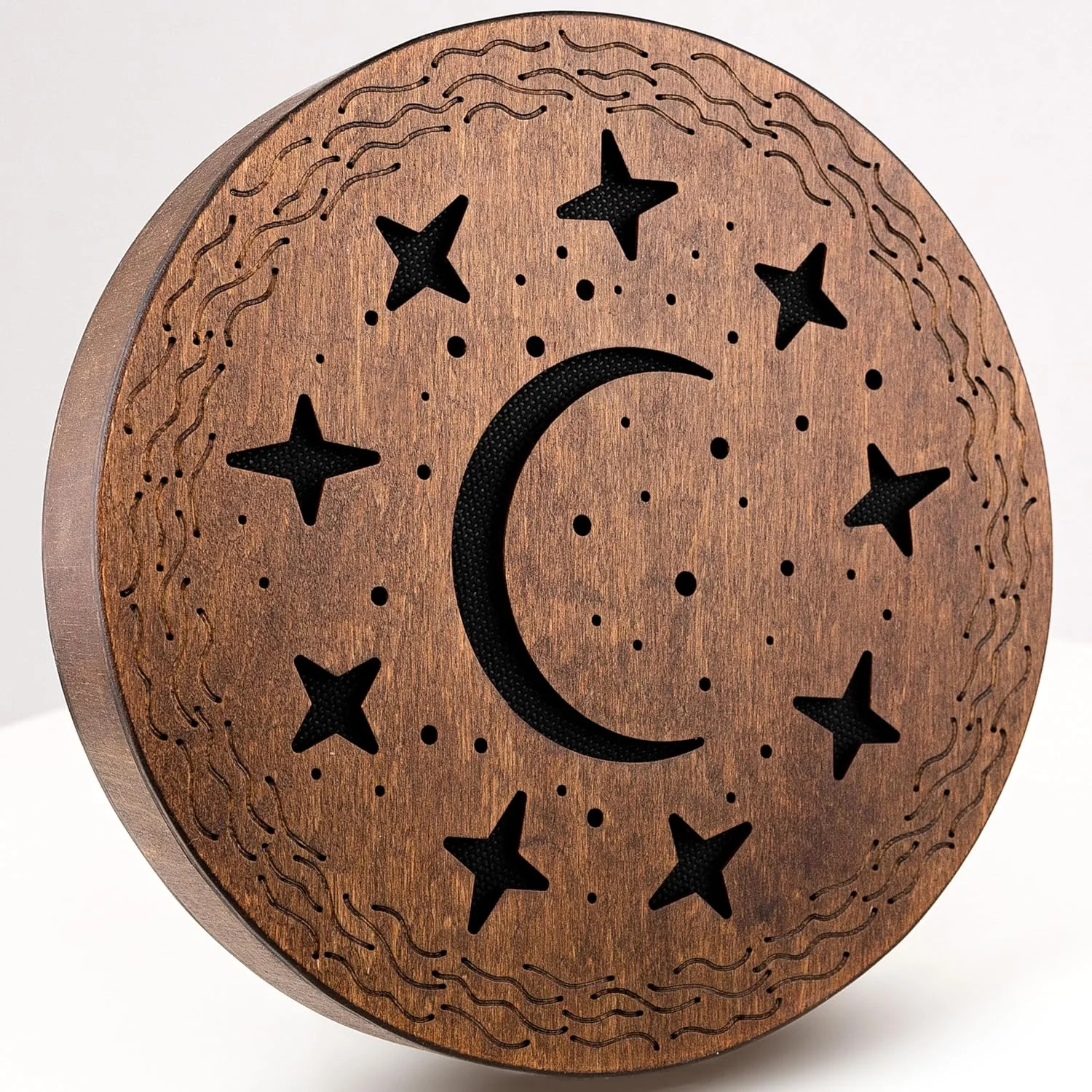 دیسک باران چوبی، ساز موسیقی صدای رودخانه کوهستانی برای مدیتیشن، ابزار شفای صوتی، قطر 8.6 اینچ، سبک وزن، استفاده آسان و صنایع دستی با عمر طولانی