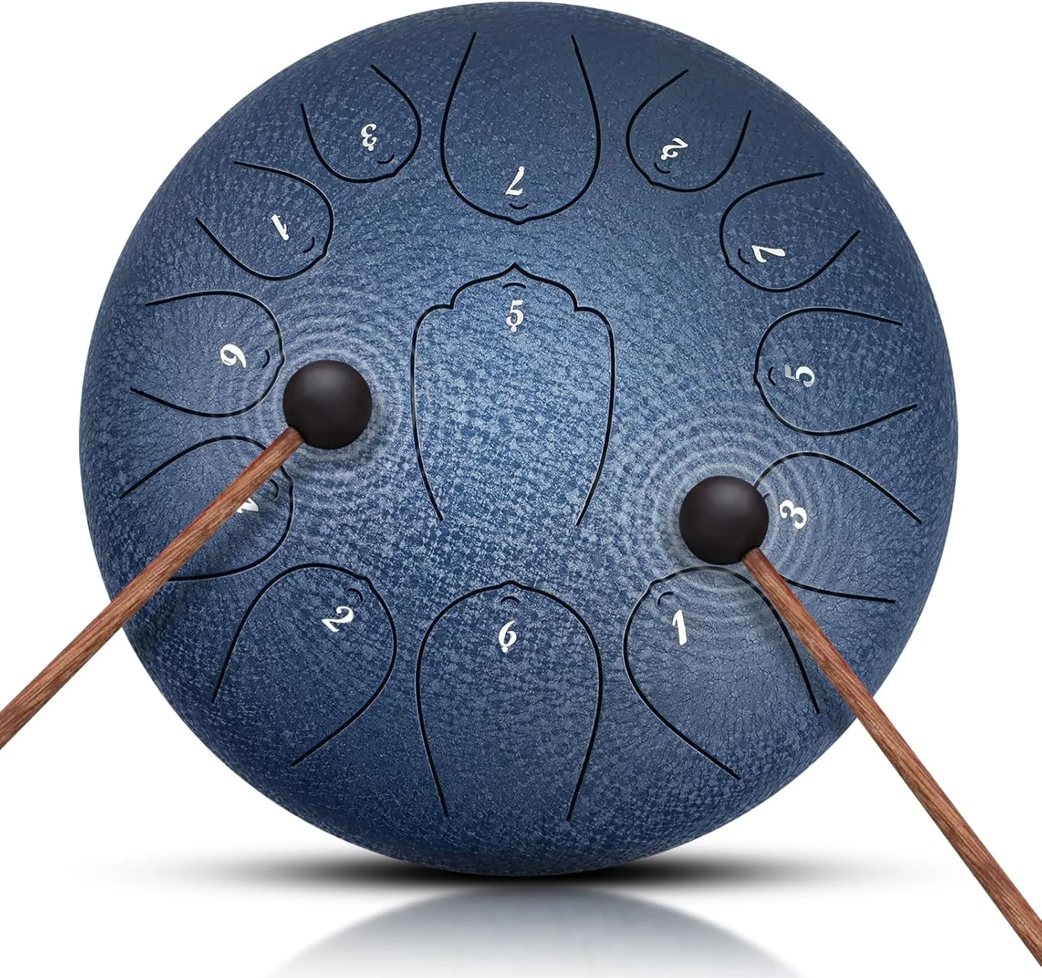 درام زبانی فولادی - 13 نت 12 اینچ کلید C سازهای کوبه ای درام زبانی - درام دستی با کتاب موسیقی برای مدیتیشن، سرگرمی، آموزش موسیقی، کنسرت، شفای ذهن، یوگا