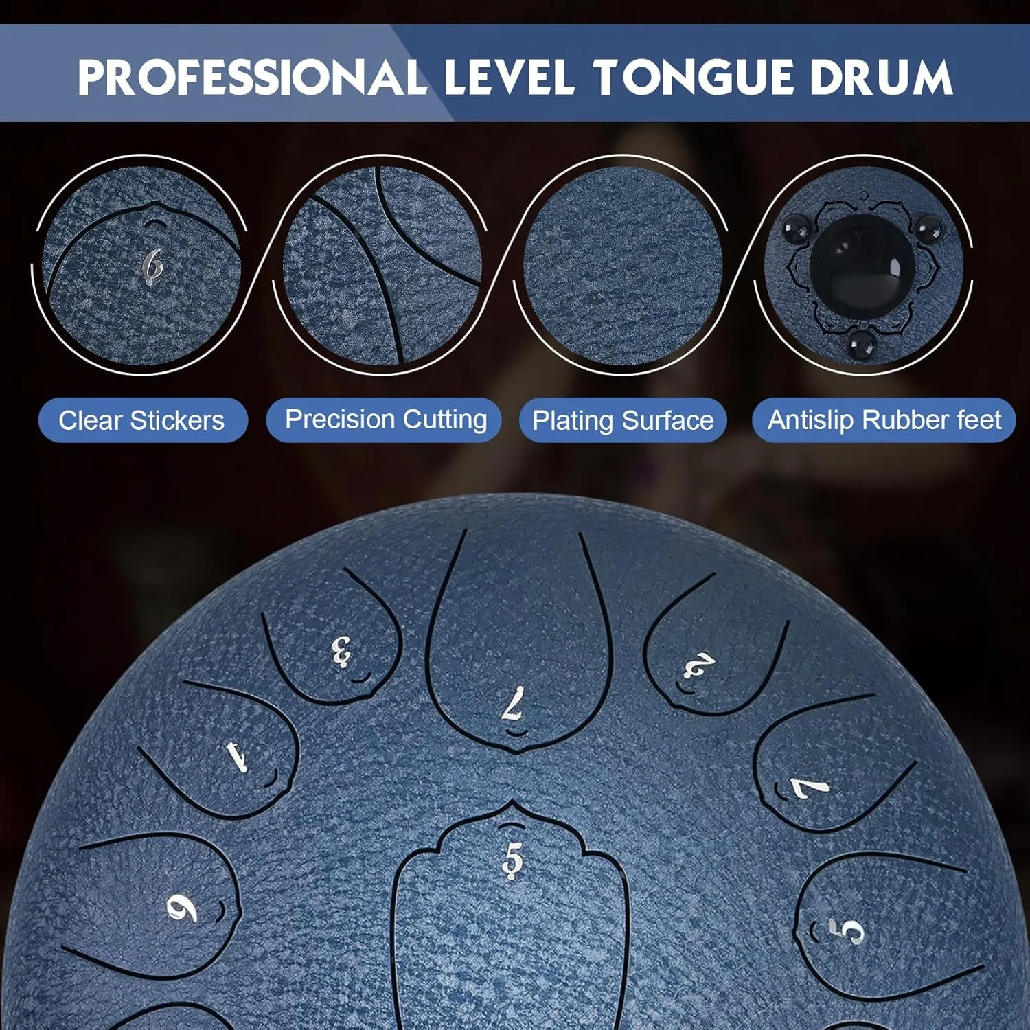 درام زبانی فولادی - 13 نت 12 اینچ کلید C سازهای کوبه ای درام زبانی - درام دستی با کتاب موسیقی برای مدیتیشن، سرگرمی، آموزش موسیقی، کنسرت، شفای ذهن، یوگا درام زبانی فولادی - 13 نت 12 اینچ کلید C سازهای کوبه ای درام زبانی - درام دستی با کتاب موسیقی برای مدیتیشن، سرگرمی، آموزش موسیقی، کنسرت، شفای ذهن، یوگا