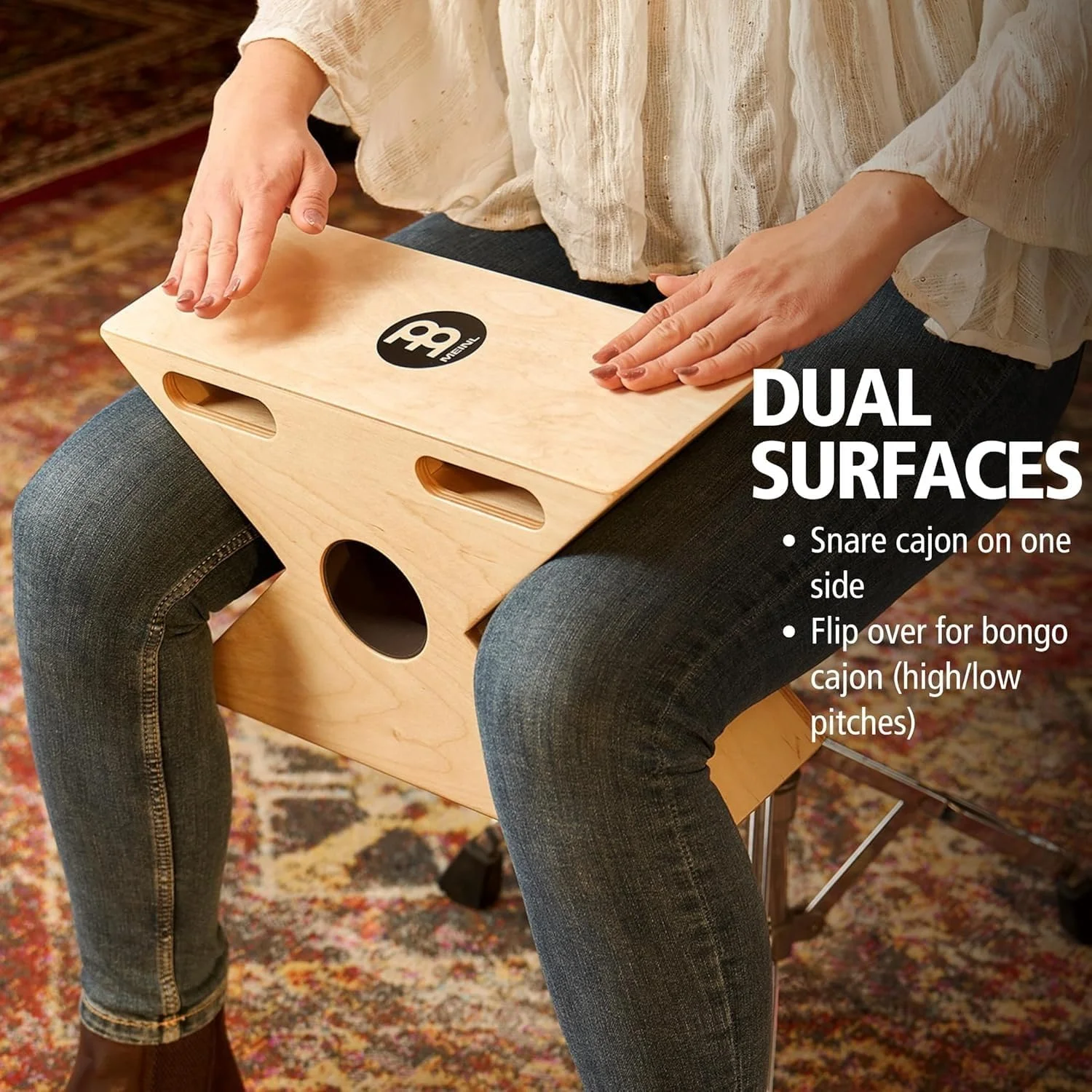 کاخن اسلپ تاپ هیبریدی Meinl با پورت های صدای رو به جلو - ساخت اروپا - چوب توس بالتیک (HTOPCAJ3NT)