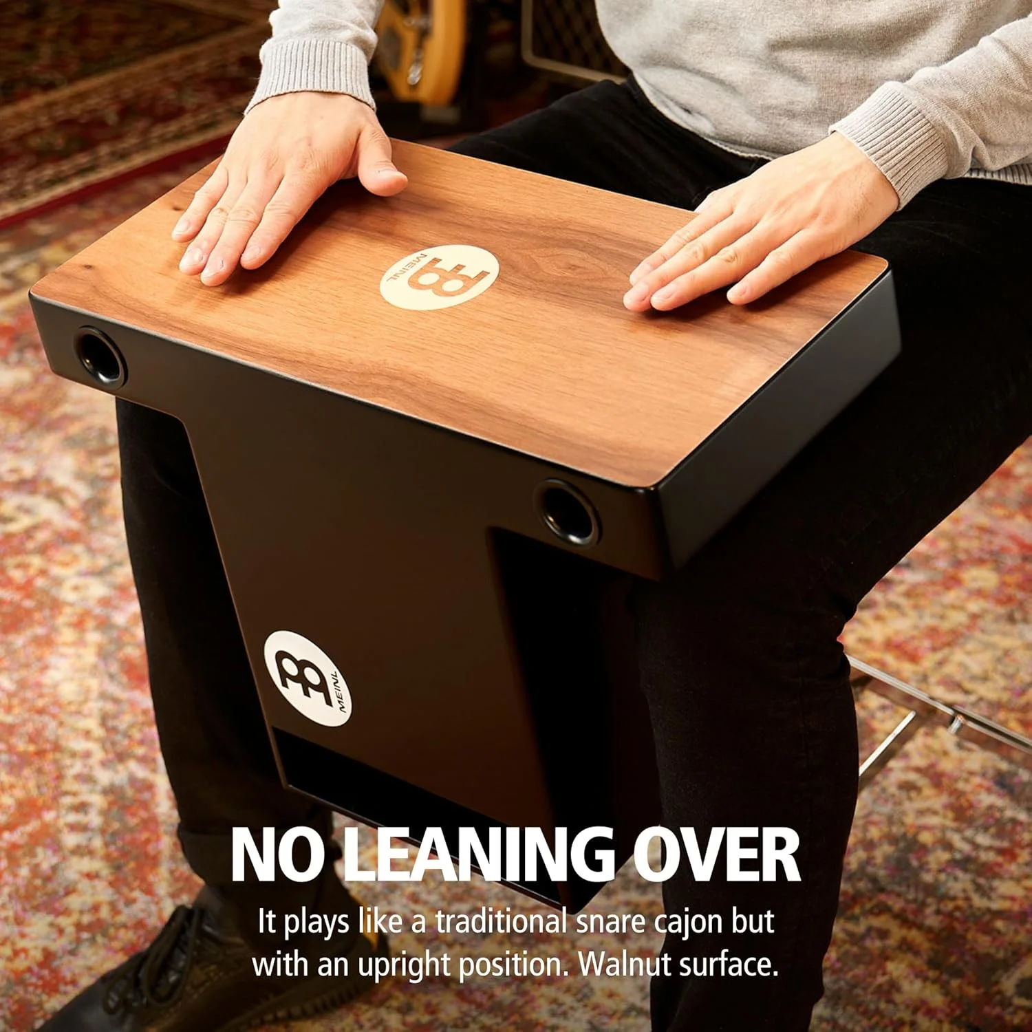 کاخن اسلپ تاپ پیکاپ Meinl با سیم های داخلی و پورت های خروجی صدا - سطح رویی چوب گردو (PTOPCAJ2WN)