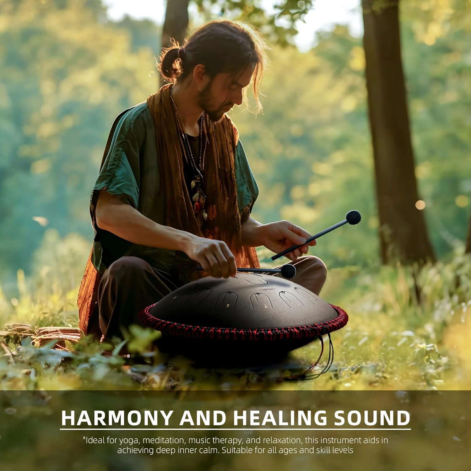 درام زبانی استیل 15 اینچی MOOZICA - 15 نت در C ماژور 432 هرتز با طراحی اوکتاو اورتون - ساز کوبه ای حرفه ای با کیف حمل درام زبانی استیل 15 اینچی MOOZICA - 15 نت در C ماژور 432 هرتز با طراحی اوکتاو اورتون - ساز کوبه ای حرفه ای با کیف حمل