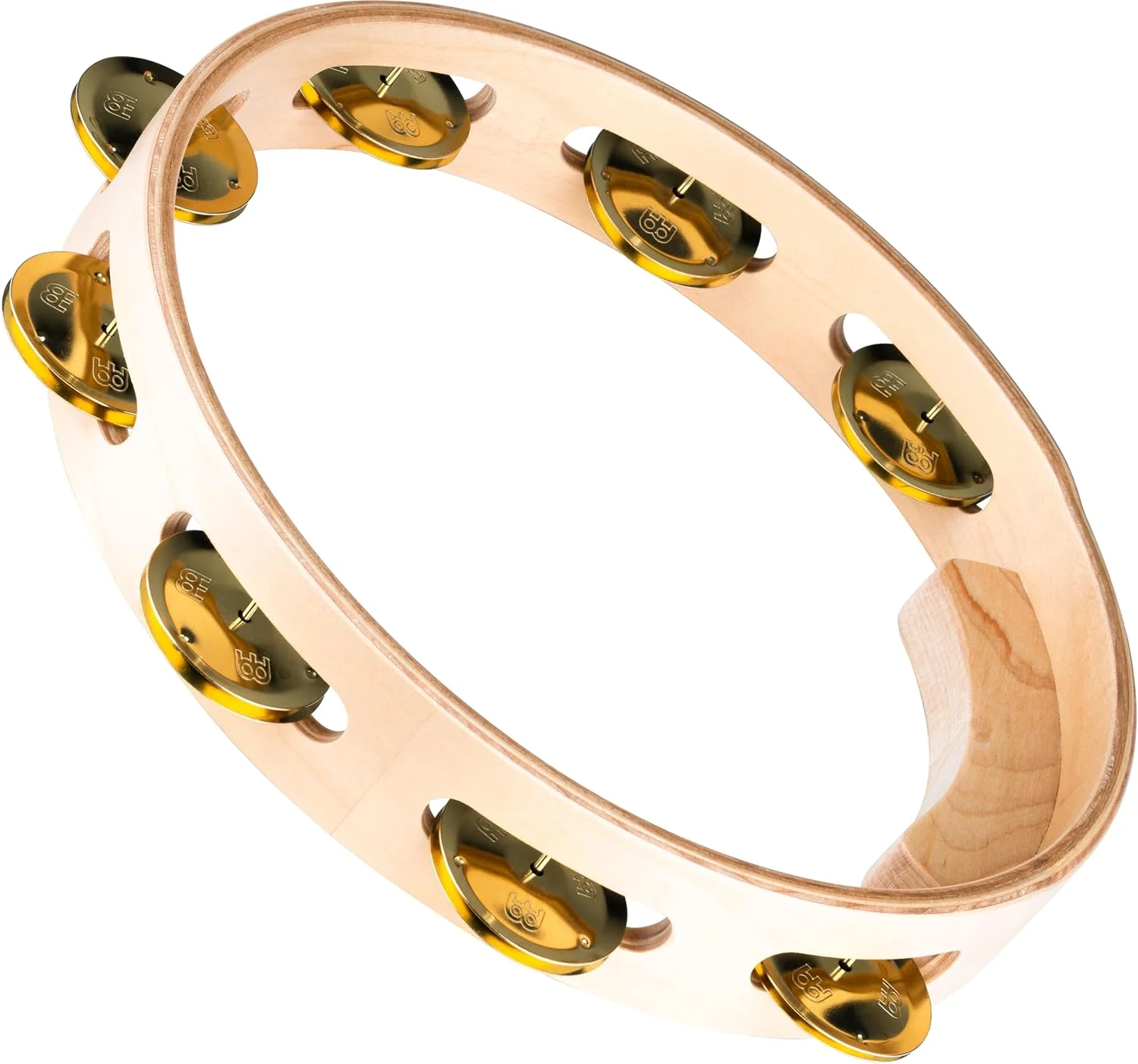 دف دایره ای Meinl Artisan Edition با سنج های برنجی جامد، یک ردیفه - ساخت [کشور] نیست - قاب چوبی افرا 10 اینچی (AE-MTA1B)