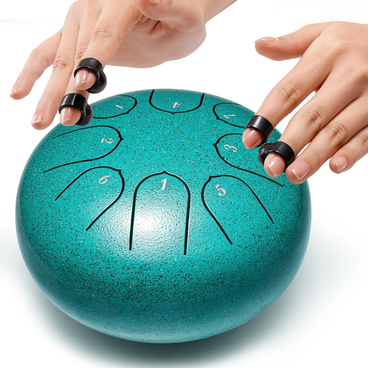 ساز کوبه‌ای تانگ درام فولادی، 6 اینچ 8 نت، هدیه موسیقی برای خانواده و دوستان (مالاکیت)