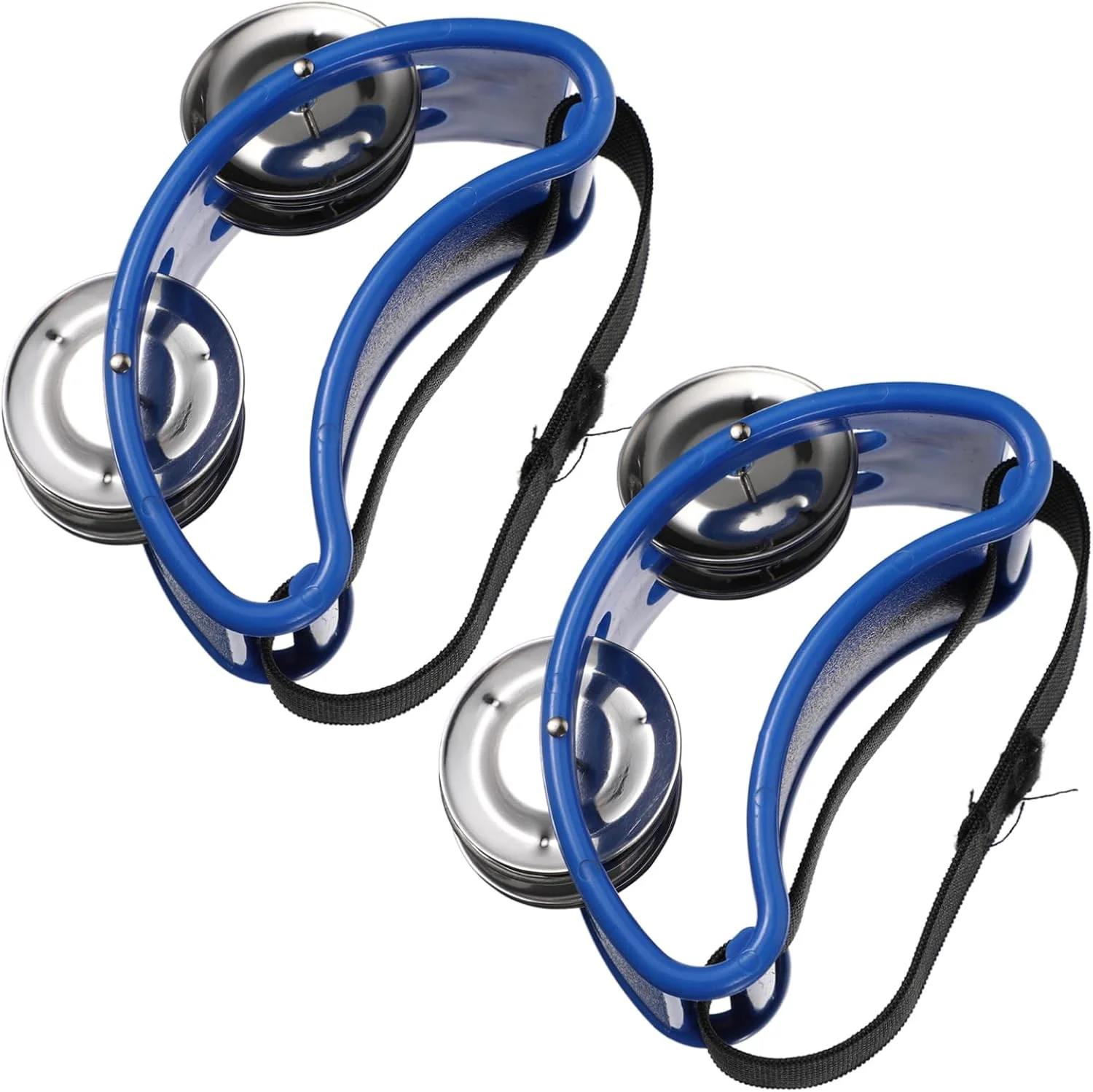 هاناباس 2 عددی زنگوله پا ابزار کوبه ای برای کودکان نوپا، صدای خوش آهنگ جمع و جور برای جلسات آکوستیک و بداهه نوازی