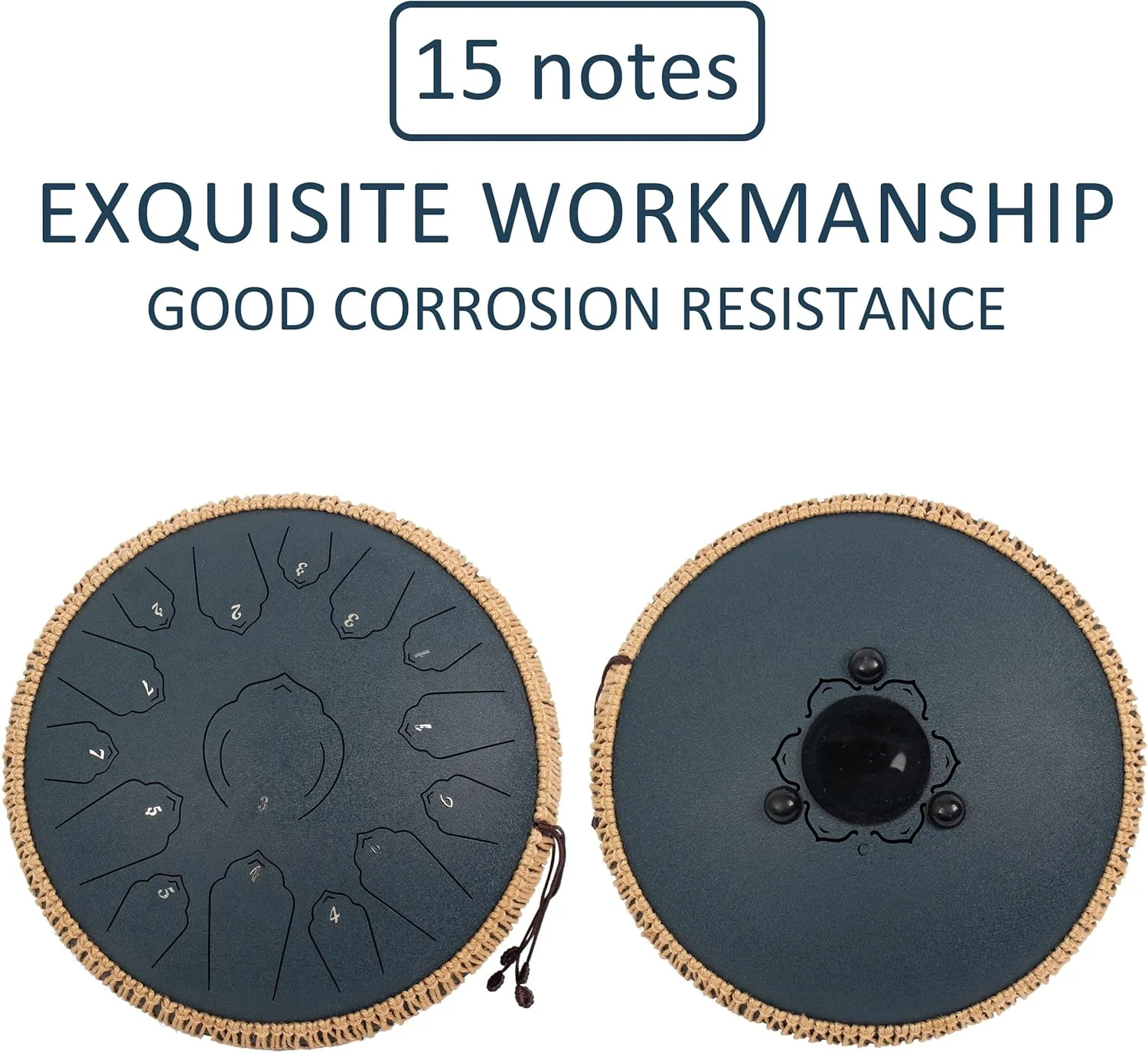 درام زبانی فولادی 15 نت 14 اینچی در گام D ماژور به همراه کتاب موسیقی و کیف حمل، ساز درام زبانی حرفه ای برای مدیتیشن، استودیوهای یوگا (آبی تیره) درام زبانی فولادی 15 نت 14 اینچی در گام D ماژور به همراه کتاب موسیقی و کیف حمل، ساز درام زبانی حرفه ای برای مدیتیشن، استودیوهای یوگا (آبی تیره)