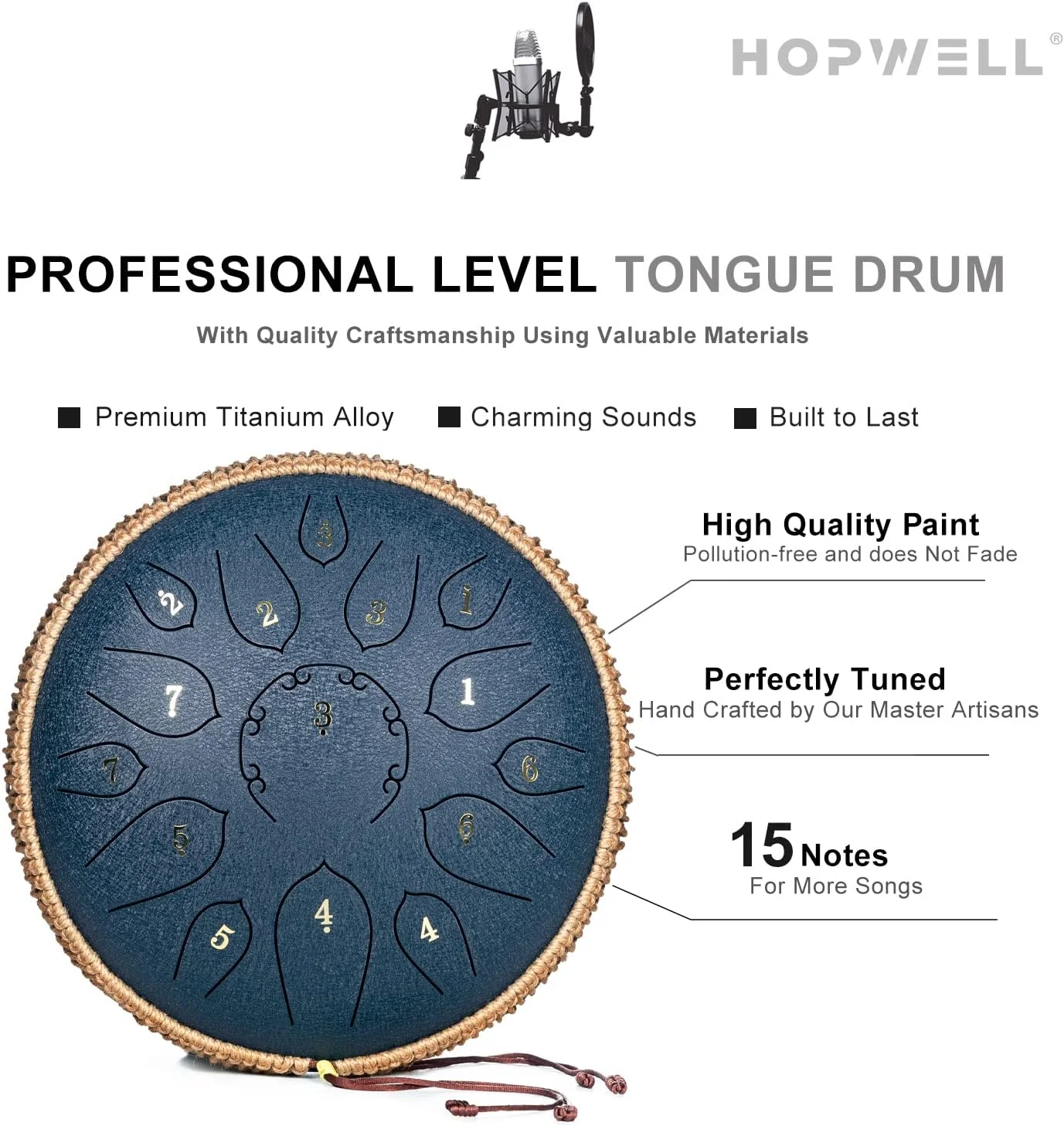 درام زبانی فولادی - درام های زبانی 15 نت 12 اینچی - سازهای کوبه ای - درام هند پن همراه با کتاب موسیقی، چکش های درام و کیف حمل، D ماژور، آبی سرمه ای درام زبانی فولادی - درام های زبانی 15 نت 12 اینچی - سازهای کوبه ای - درام هند پن همراه با کتاب موسیقی، چکش های درام و کیف حمل، D ماژور، آبی سرمه ای