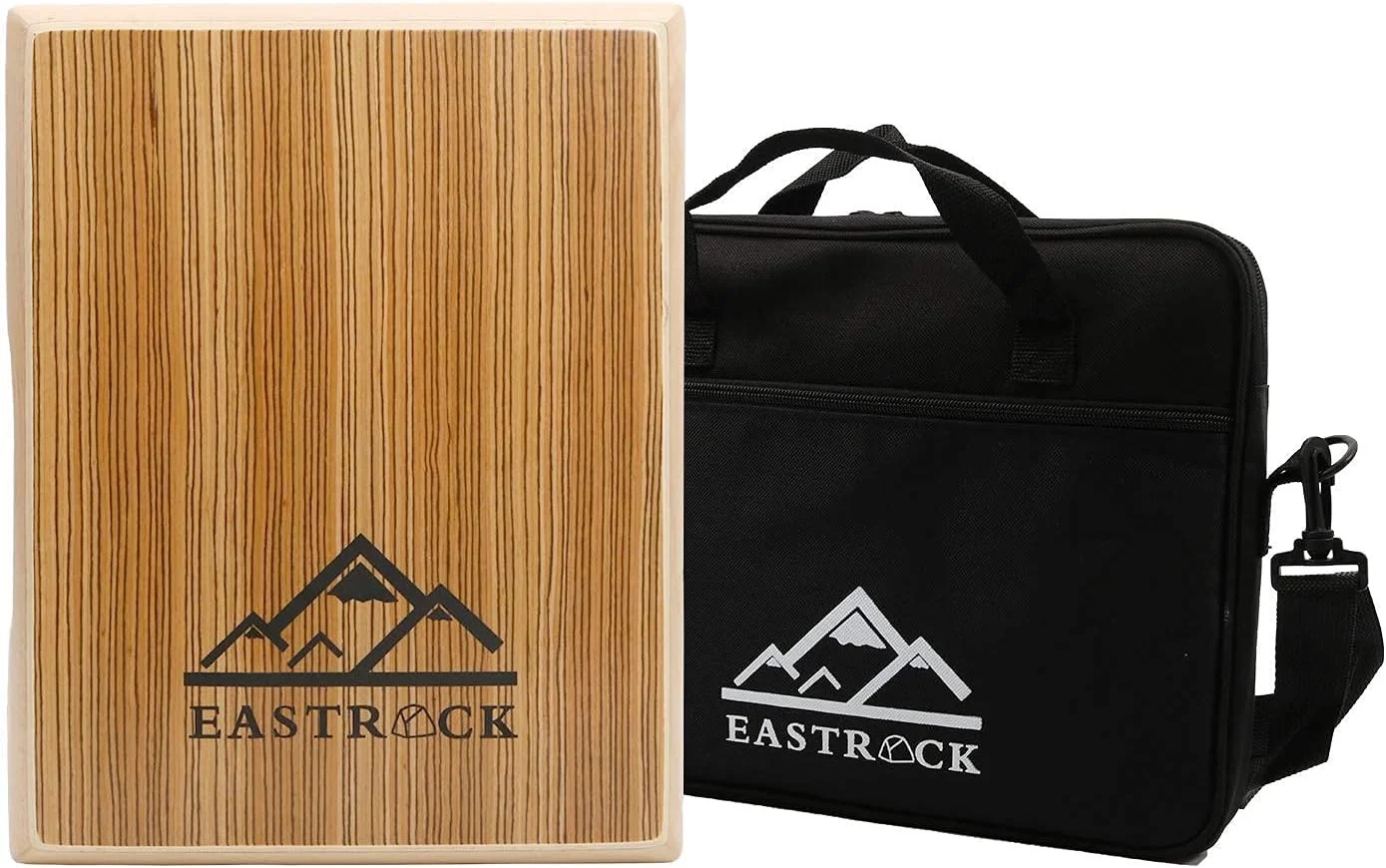 دراమ్ کاخن سفری EASTROCK - درام دستی چوبی قابل حمل با سیم های گیتار داخلی، دارای کیف حمل، کاخن پرکاشن جمع و جور برای مبتدیان و استفاده در فضای باز