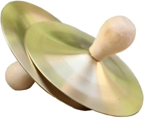 ۲ عدد سنج دستی مسی با کیفیت صدای عالی و کاربری آسان، مناسب آموزش اولیه کودکان