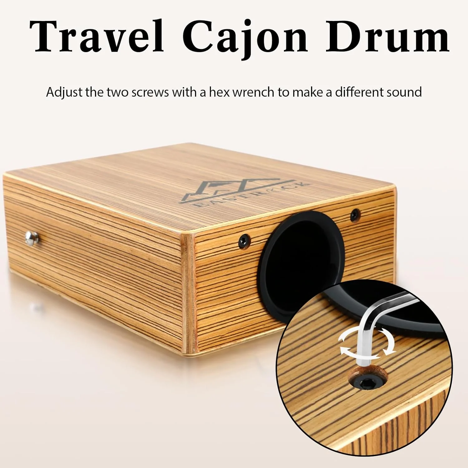 ایستراک کاخن قابل حمل، جعبه ضرب ریتم، ساز کوبهای زهی به همراه کیف حمل، با سیمهای گیتار ایستراک کاخن قابل حمل، جعبه ضرب ریتم، ساز کوبهای زهی به همراه کیف حمل، با سیمهای گیتار