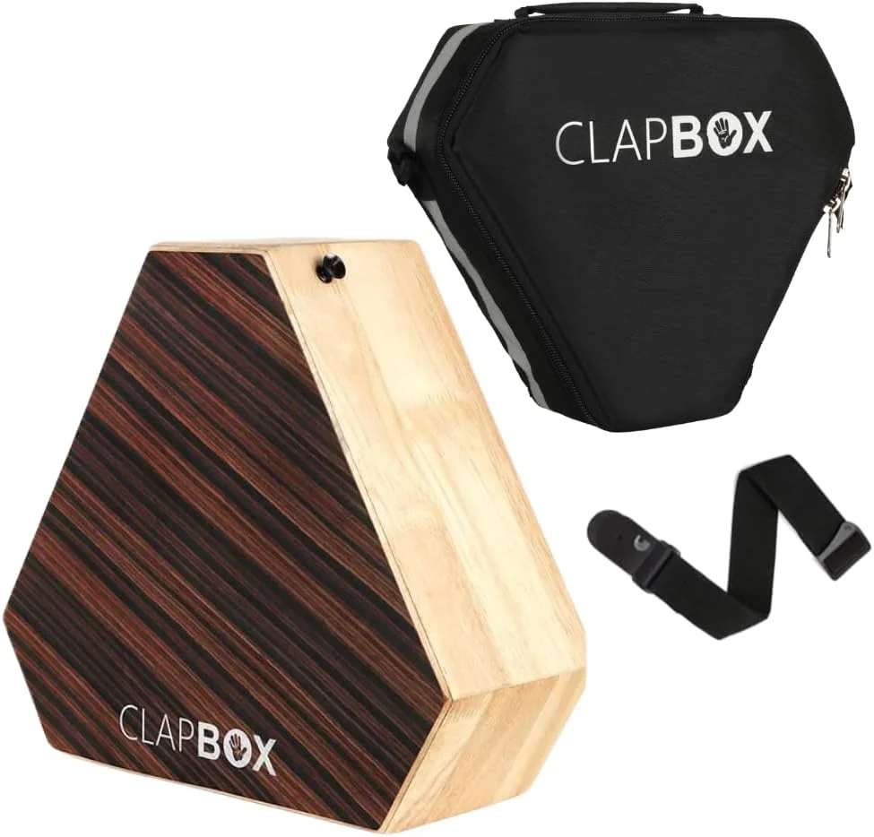 کلاپ باکس کاخن مسافرتی چوب زبرا (ارتفاع: 15 سانتی متر، عرض: 30 سانتی متر، طول: 30 سانتی متر) - شامل کیف و بند شانه ای | محبوب ترین کاخن آنلاین (چوب زبرا، مسافرتی)