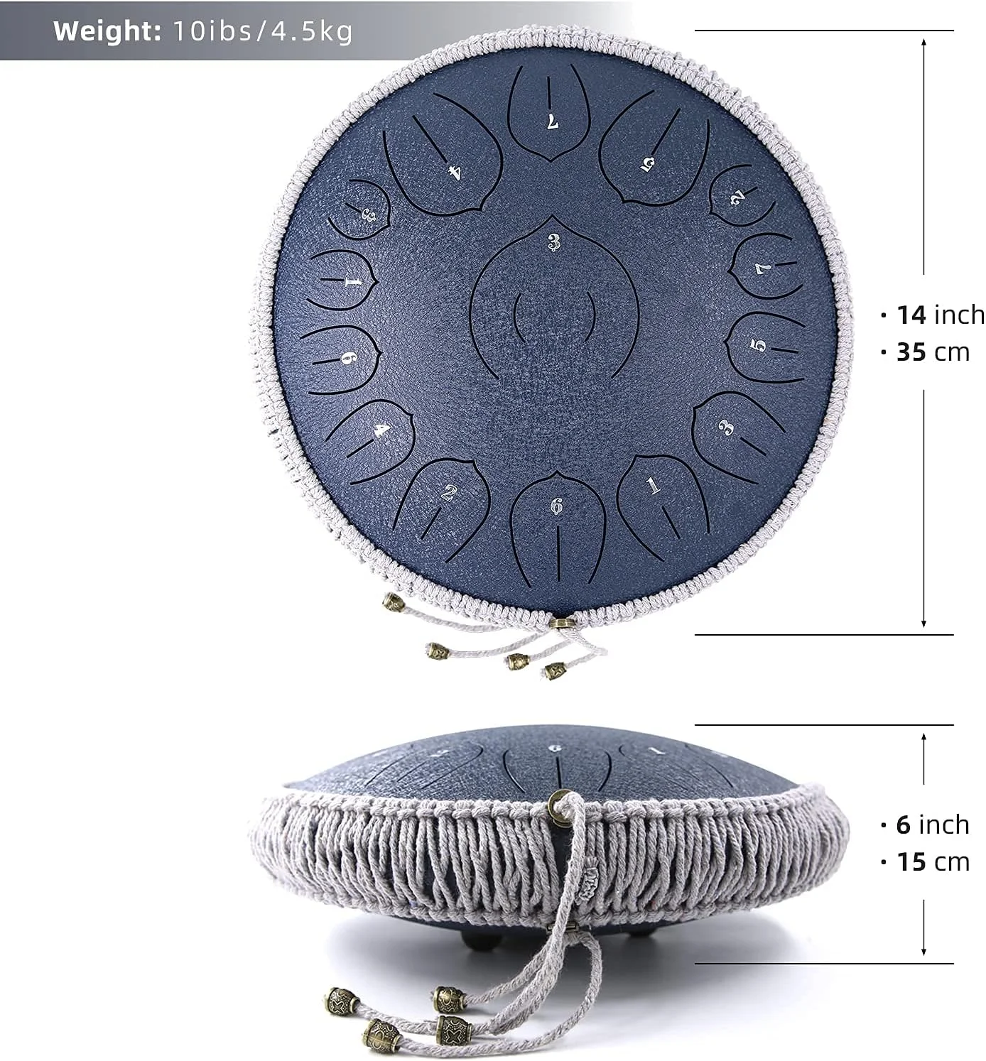 درام زبانی فولادی BURNING&LIN، 15 نت، 14 اینچ، ساز کوبه ای هنگ درام برای مدیتیشن، یوگا، آموزش موسیقی، بهترین هدیه برای بزرگسالان و کودکان درام زبانی فولادی BURNING&LIN، 15 نت، 14 اینچ، ساز کوبه ای هنگ درام برای مدیتیشن، یوگا، آموزش موسیقی، بهترین هدیه برای بزرگسالان و کودکان