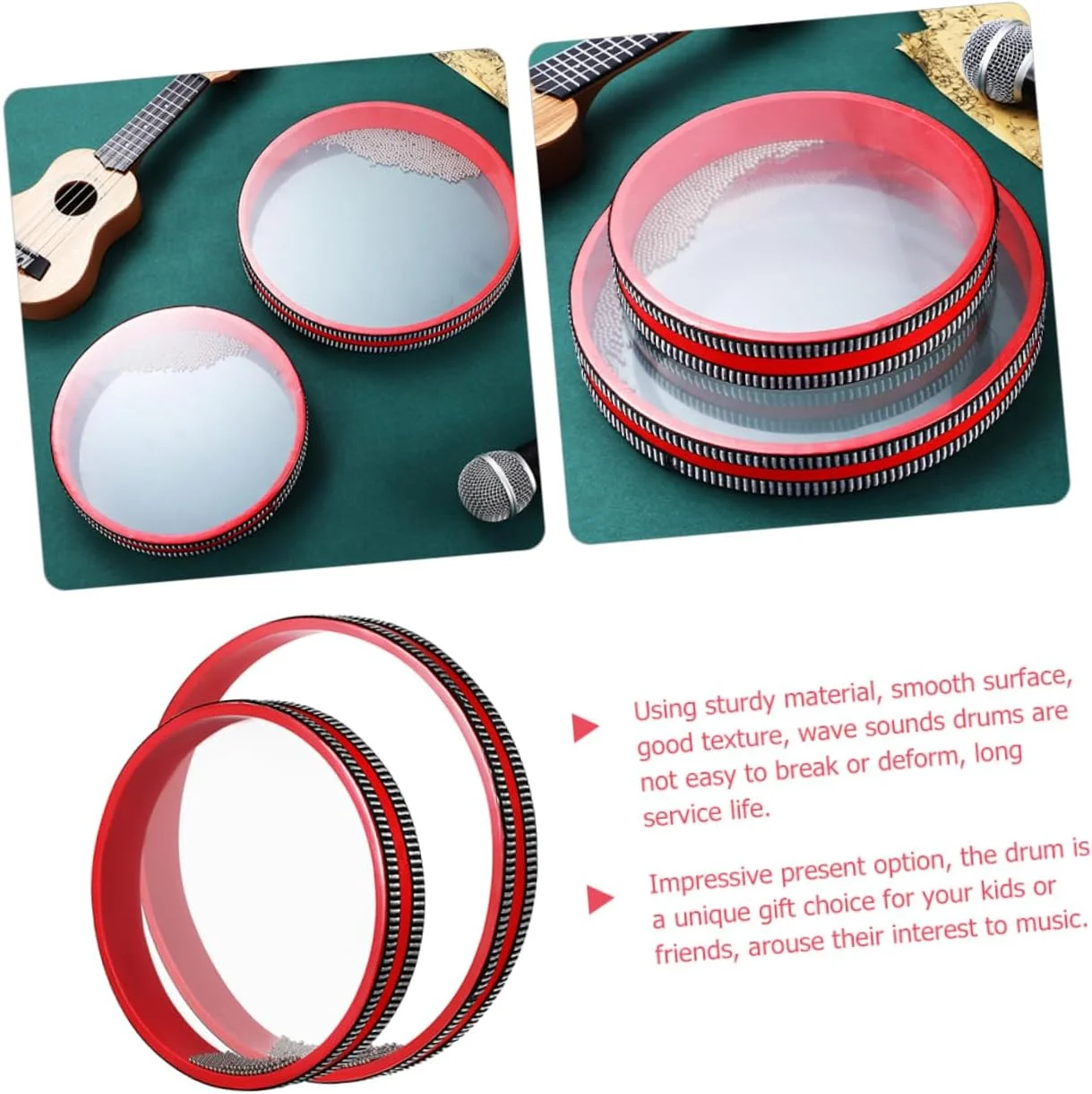 بسپورتبل 2 عدد طبل صداهای موج برای آلات موسیقی، مواد ایمن، استفاده آسان، ایجاد فضای آرامشبخش، انتخاب هدیه منحصر به فرد بسپورتبل 2 عدد طبل صداهای موج برای آلات موسیقی، مواد ایمن، استفاده آسان، ایجاد فضای آرامشبخش، انتخاب هدیه منحصر به فرد