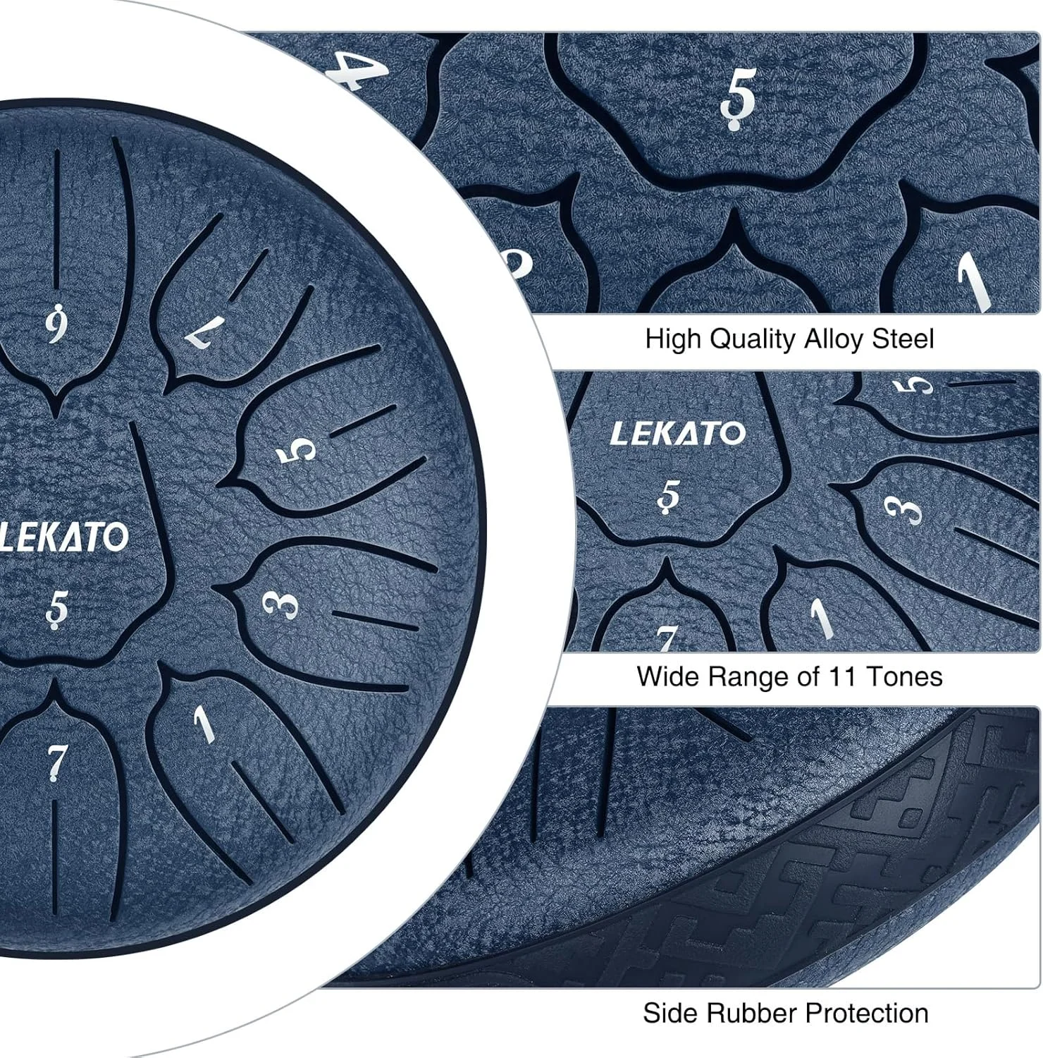 درام زبانی فولادی LEKATO، 6 اینچ 11 نت، درام باران برای آموزش موسیقی باغ در فضای باز، هَندپَن درام، هدیه کریسمس برای خانواده/دوستان، آبی سرمه ای درام زبانی فولادی LEKATO، 6 اینچ 11 نت، درام باران برای آموزش موسیقی باغ در فضای باز، هَندپَن درام، هدیه کریسمس برای خانواده/دوستان، آبی سرمه ای