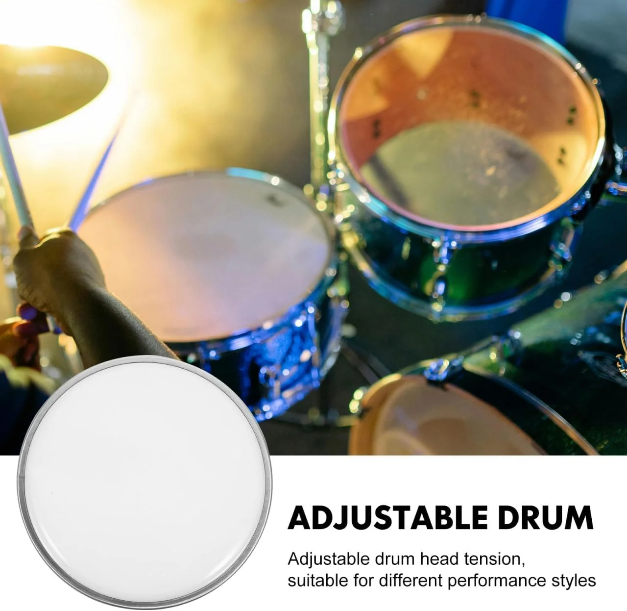 پوست درام سرنج 12 اینچی دولایه SAFIGLE، فیلم پلی استر نیمه شفاف، جایگزینی برای لوازم جانبی کوبه ای ست جاز