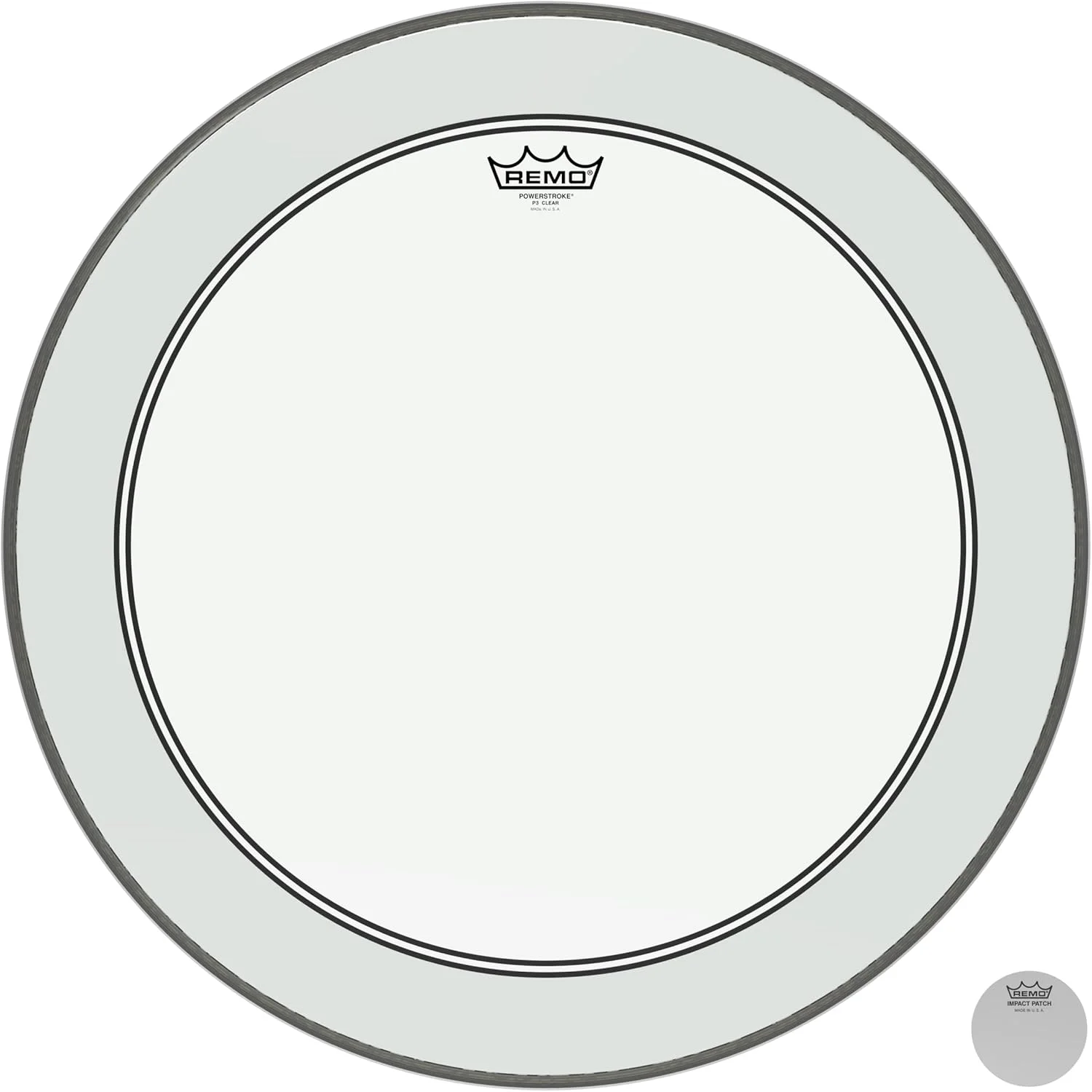 پوست درام باس Remo Powerstroke P3 شفاف، سایز ۲۲ اینچ