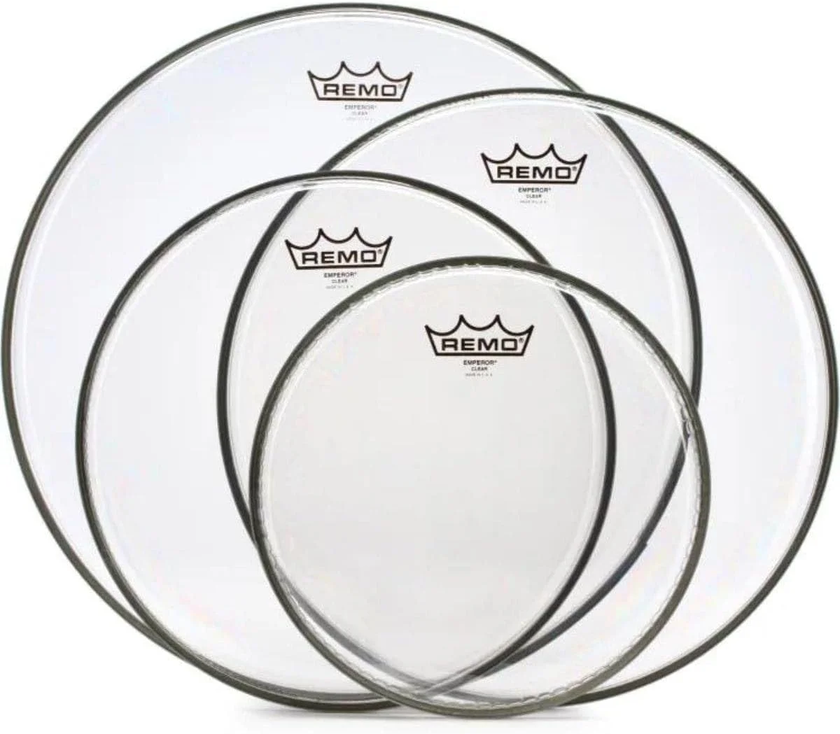 پک چهار عددی پوست تام Remo Emperor - سایزهای 10، 12، 14 و 16 اینچ - شفاف