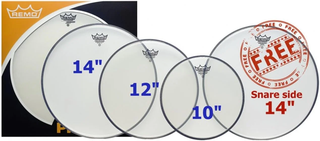 پک پوست طبل شفاف Remo Ambassador
