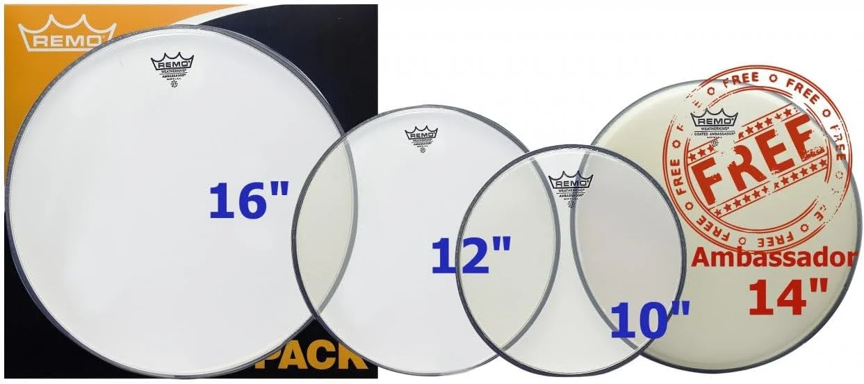 پک پوست طبل شفاف Remo Ambassador