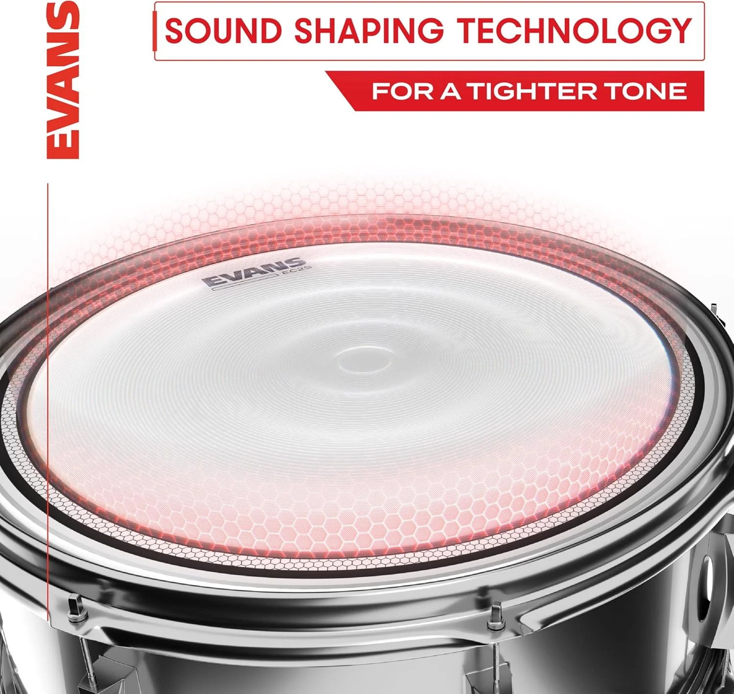 پوست درامز Evans - پوست تام EC2S شفاف، سایز ۱۲ اینچ پوست درامز Evans - پوست تام EC2S شفاف، سایز ۱۲ اینچ