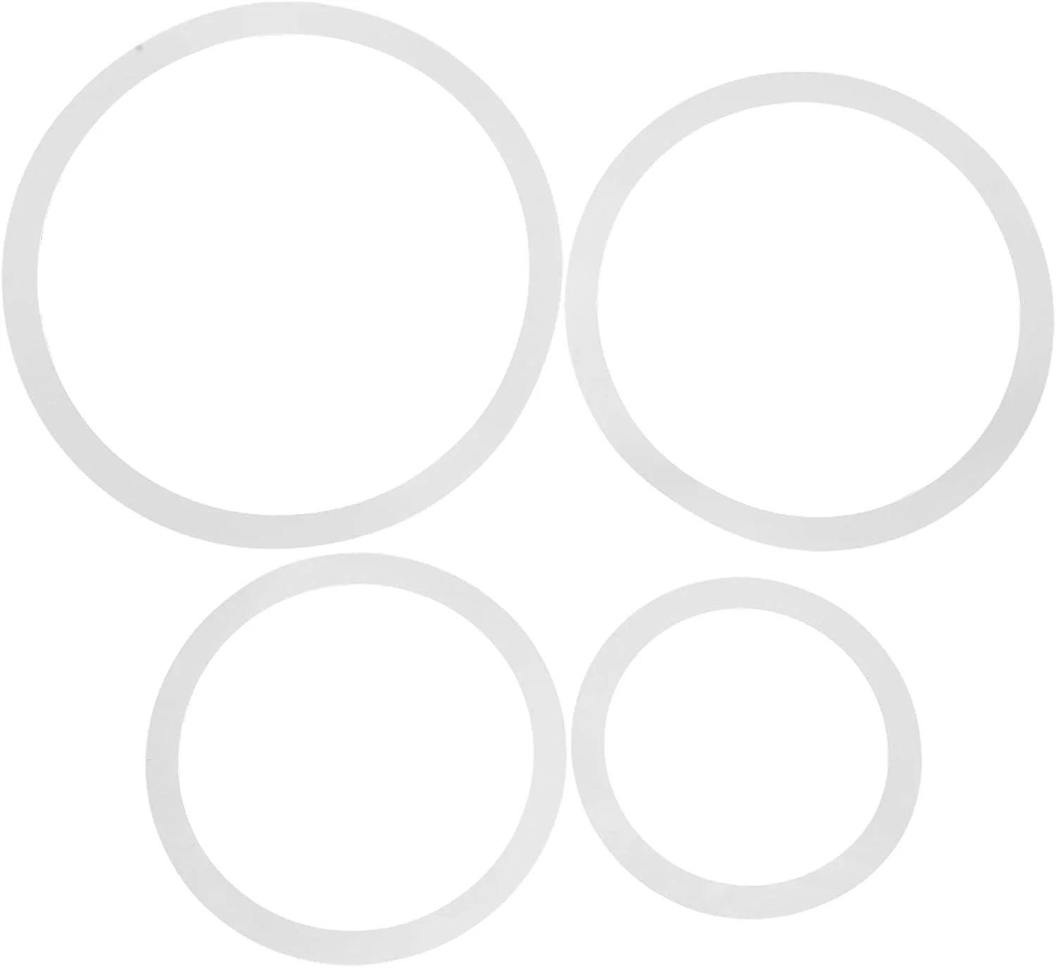 DOITOOL 4 عدد پد خفه کننده درام برای حلقه های صدا خفه کن 10/12/14/16 اینچی برای کنترل نویز و صدای بهبود یافته