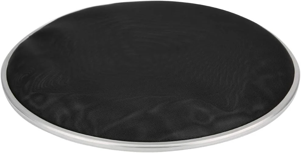 پوست درام مشبک نایلونی 10 اینچی، لایه دوبل با کشش بالا، حداکثر حس کوبه ای، سرکوب ارتعاش سطح درام، پوسته‌های درام مشبک مشکی