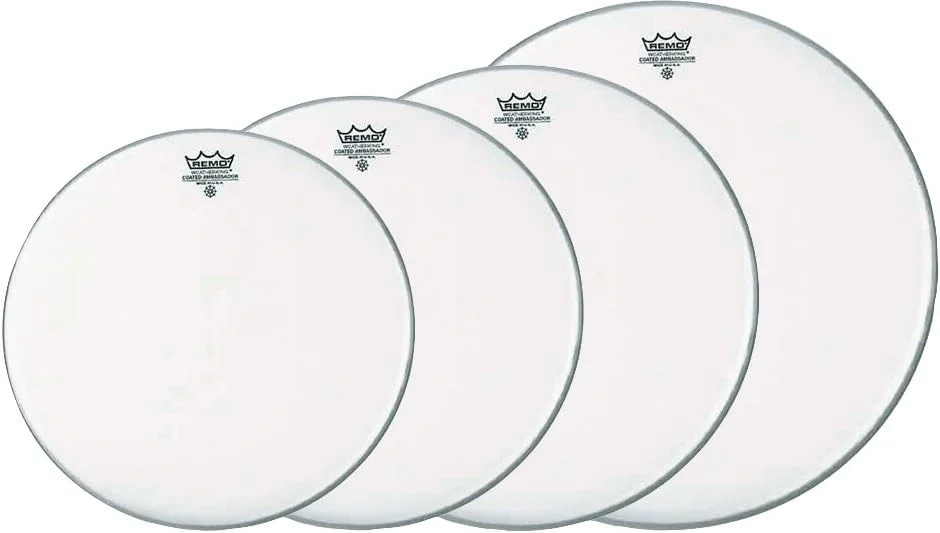 پک استاندارد پوست درام روکش‌دار Remo Ambassador به همراه پوست اسنر ۱۴ اینچی