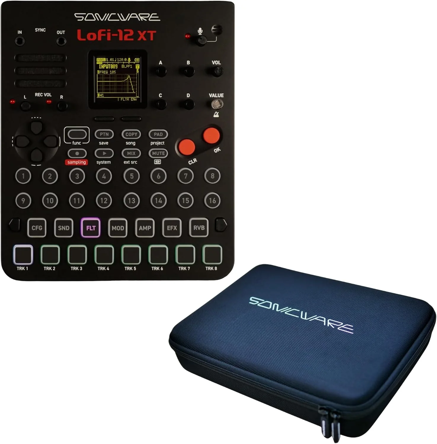 Sonicware Lofi-12 XT [سمپلر دیجیتایز شده با رزولوشن پایین] – باندل ویژه با کیف
