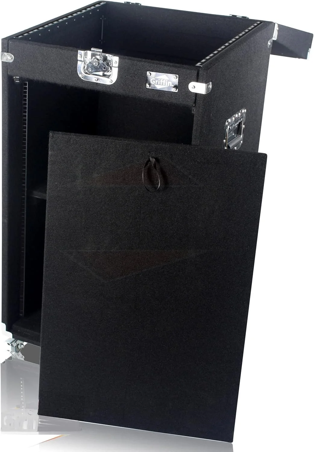 کیف حمل و نقل استودیویی رک مونت گریفین (Ultimate-PROAudio) - کابینت آمپلی فایر با فضای نصب 25U برای تجهیزات ضبط موسیقی - غرفه صدای DJ قابل حمل با پایه رک فرش شده