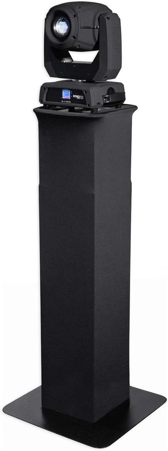(2) پایه نور متحرک Rockville RTP32B Totem به همراه پارچه های مشکی و سفید و کیف حمل مناسب برای American DJ INNO COLOR BEAM QUAD 7