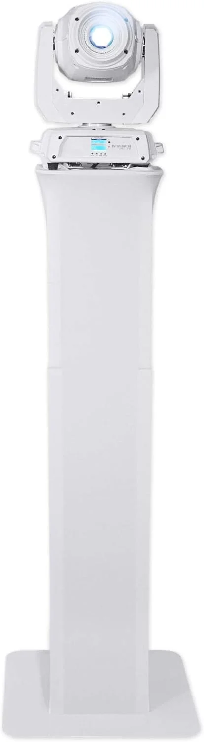 (2) پایه نور متحرک Rockville RTP32W Totem به همراه پارچه های مشکی و سفید و کیف حمل برای چراغ های American DJ Vizi Beam RXONE