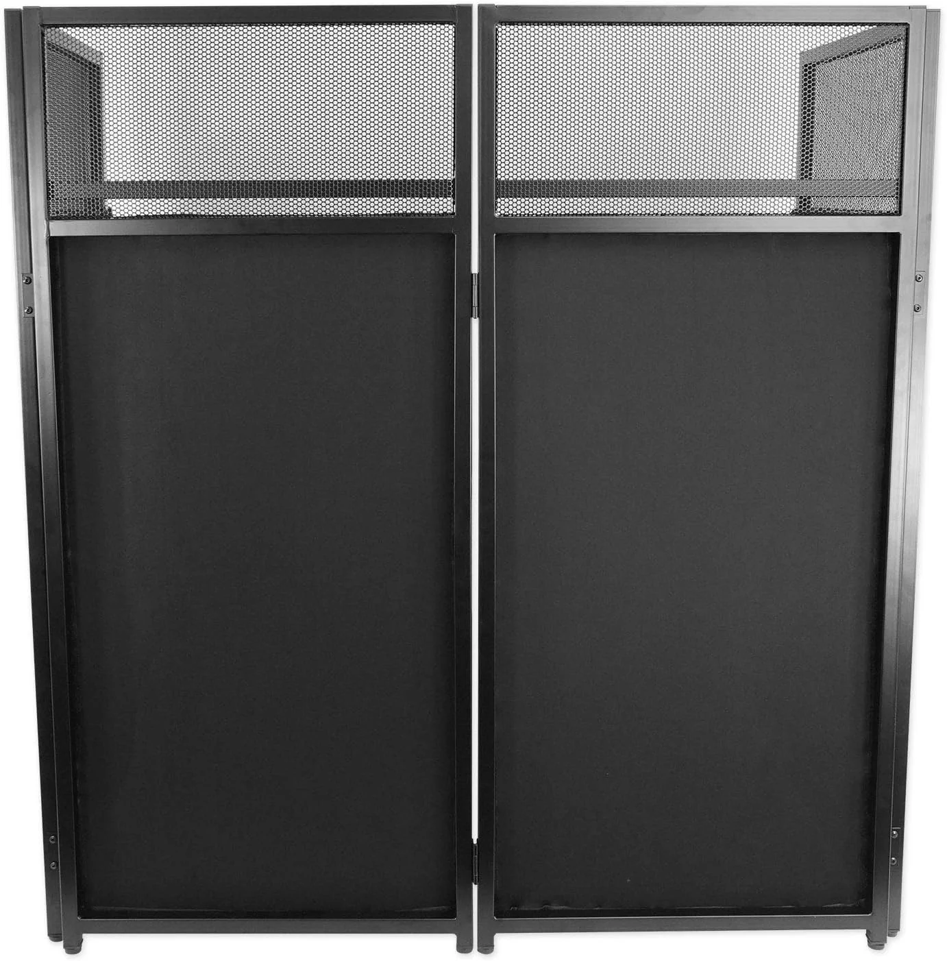 غرفه دی‌جی رویداد Rockville ROCKBOOTH با میز 39.5" x 20"، میز جداشدنی، پارچه‌های مشکی/سفید، کیف حمل، برای دی‌جی‌های سیار و متخصصان رویداد