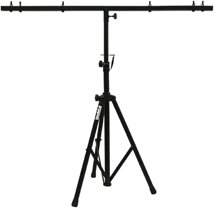 پایه نورپردازی قابل حمل DJ مدل American Sound Connection ASC Pro Audio، ارتفاع 1.8 متر، میله T شکل چند منظوره، سه پایه قابل حمل