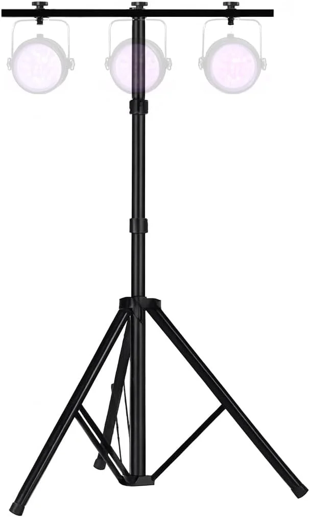 پایه نور DJ سه پایه T-Bar قابل تنظیم - ارتفاع 63 تا 25 اینچ برای نورپردازی استیج، بار و مهمانی
