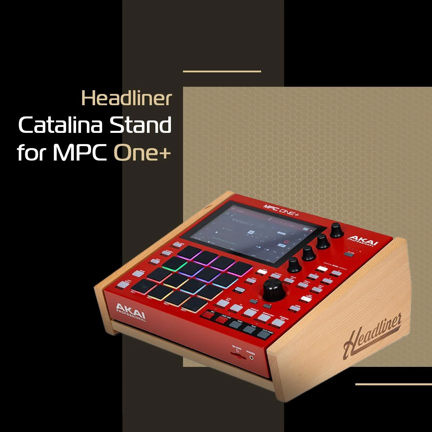 پایه چوبی هدلاینر کاتالینا سازگار با Akai Pro MPC One+