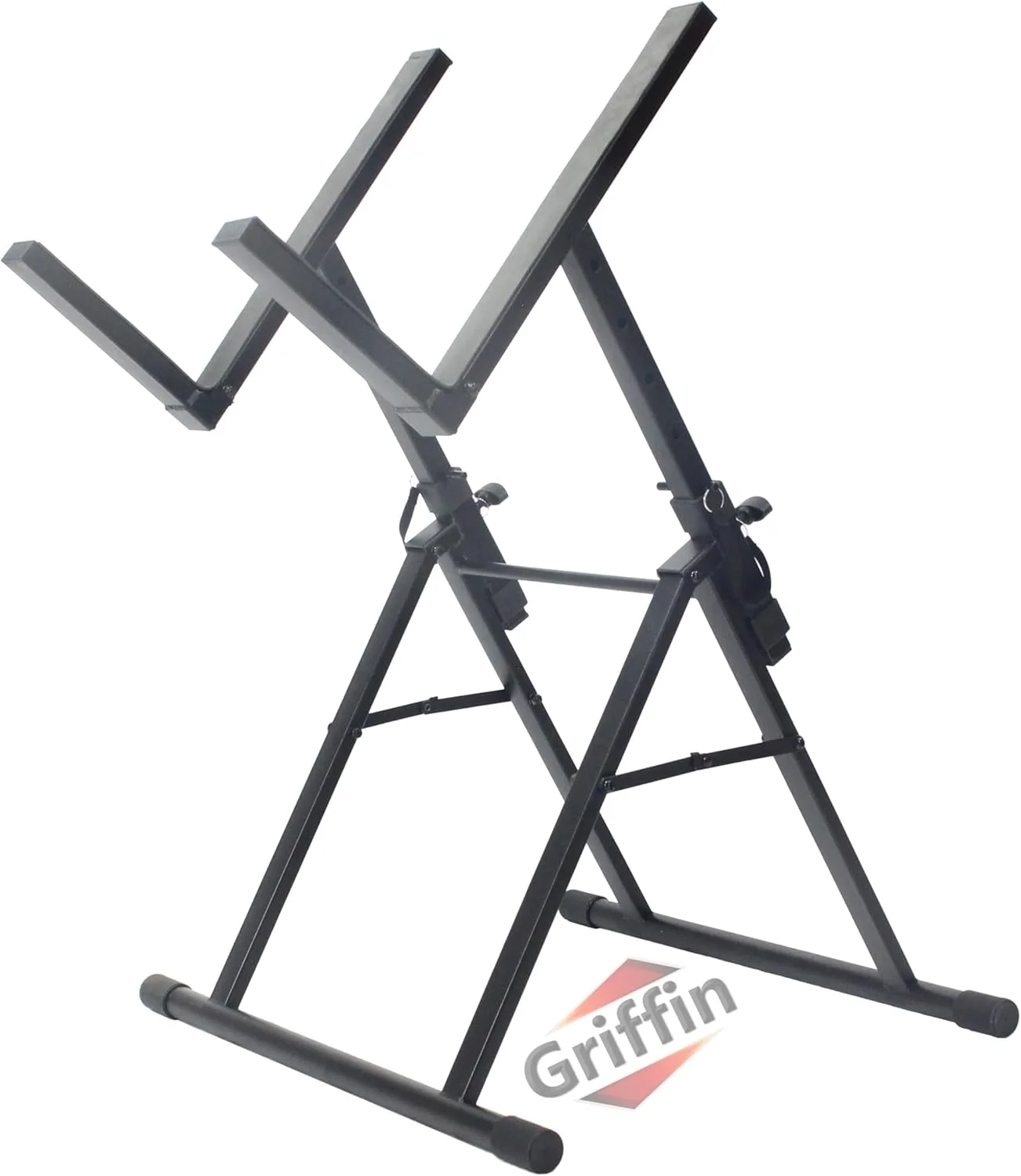پایه آمپلی فایر گیتار GRIFFIN (سری Stage-FramePRO) - تنظیم زاویه دار آمپلی فایر صوتی با ارتفاع کم - نگهدارنده مانیتور کارائوکه بلندگوی PA ترکیبی - پایه بالابر تجهیزات استودیویی کابینت بلندگو