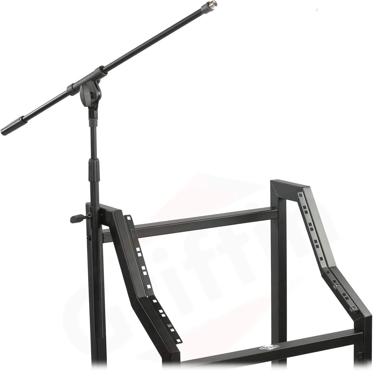 پایه رکمونت چرخ دار GRIFFIN با سکوی میکسر بالا 25U (سری Studio-XPRO Steel) – استند سیار تجهیزات موسیقی – نمایشگر تجهیزات صوتی استیج صدا برای آمپلی فایر و افکت