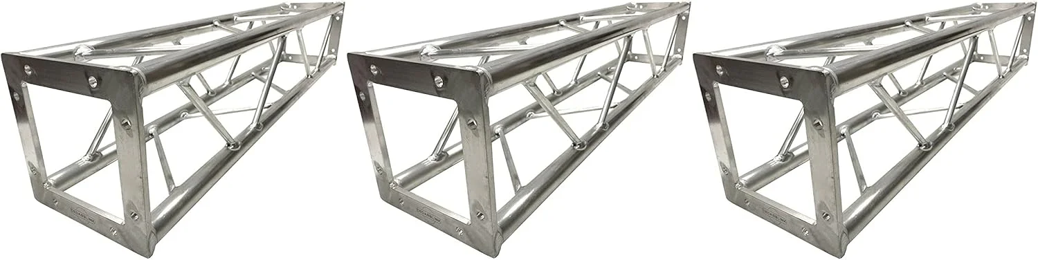 سه عدد سازه آلومینیومی مربعی پیچ و مهره ای نورپردازی به طول 1 متر، دهانه 3 متری، پایه DJ جهانی