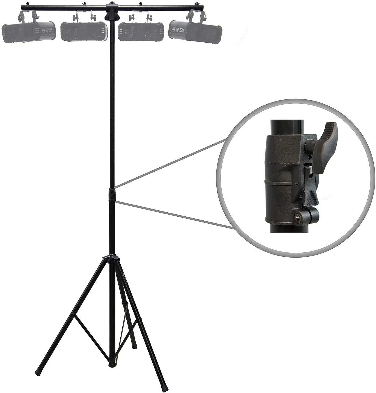 پایه نورپردازی هارمونی آدیو HA-TBARA Pro Audio DJ به همراه میله T و سیستم ترمز هوایی پایه نورپردازی هارمونی آدیو HA-TBARA Pro Audio DJ به همراه میله T و سیستم ترمز هوایی